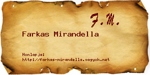 Farkas Mirandella névjegykártya