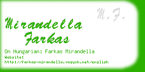 mirandella farkas business card